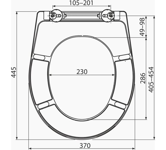 Сиденье для унитаза Alcadrain A604 универсальное softclose, дюропласт 00038691