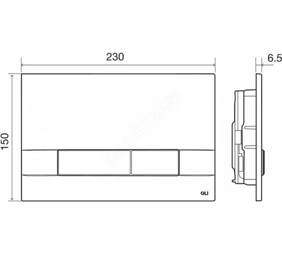 Панель механическая двойная OLI Narrow, пластик, черный soft touch 152942
