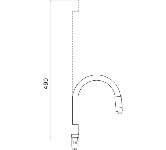 Гибкий излив Savol S-CG12L