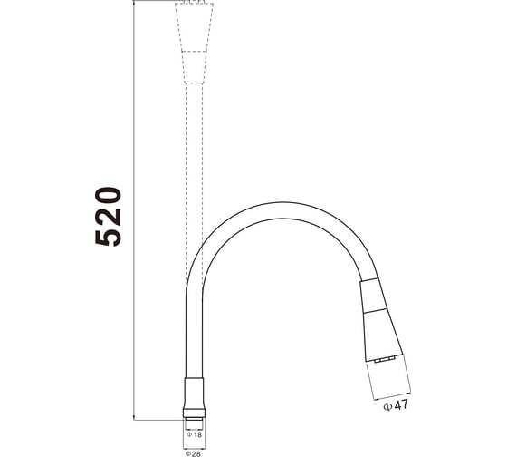 Гибкий излив Savol S-MCG04L