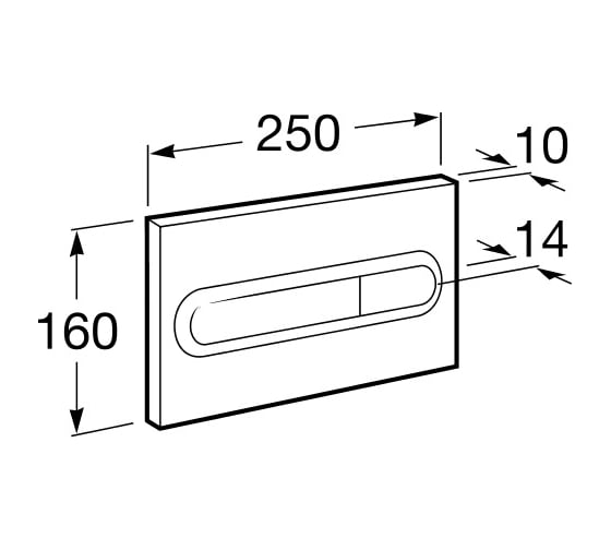 Смывная клавиша двойная Roca DUPLO IN-WALL PL1 белая 00019145
