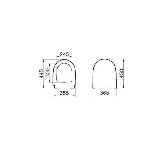 Сиденье для унитаза VITRA дюропласт, микролифт, съемное 86-003-009