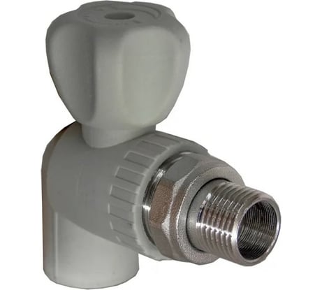 Вентиль для радиатора RTP D25х3/4", угловой, серый 15823