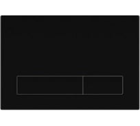 Клавиша смыва для унитаза ELSEN E16 220x13x150 мм, без выступа кнопки, черный матовый E16.blackmatt