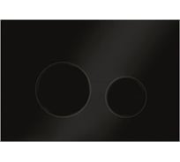 Клавиша смыва для унитаза ELSEN E11 с круглыми кнопками, 220x13x150 мм, черный матовый E11.blackmatt