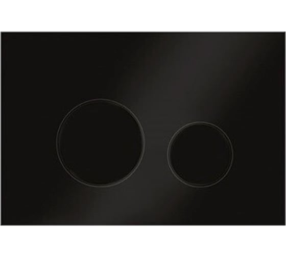 Клавиша смыва для унитаза ELSEN E11 с круглыми кнопками, 220x13x150 мм, черный матовый E11.blackmatt