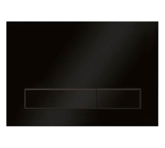 Клавиша смыва для унитаза ELSEN E08 с прямоугольными кнопками, 220x13x150 мм, черный матовый E08.blackmatt 1