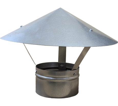 Зонт крышный для круглых воздуховодов ООО Вентмаркет D110, оцинкованная сталь Zont110zig