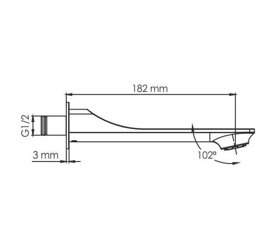 Настенный излив для ванны WasserKRAFT A174
