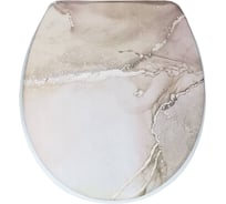 Сиденье для унитаза Сантис мягкое (розовый мрамор) 025433