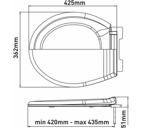Сиденье для унитаза AV Engineering OSCAR с микролифтом AVE129719