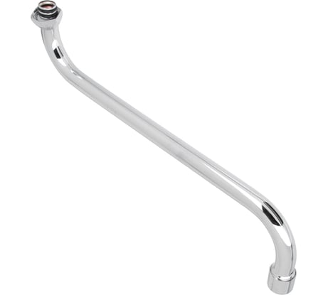 Излив смесителя для ванны СоюзКран круглый, S-образный, 30 см, нержавеющая сталь 565-041