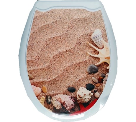 Сиденье для унитаза Мультипласт Групп с рисунком Песок MPG7563