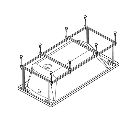 Монтажный комплект для ванны Santek Монако, Тенерифе 150х70 1WH112424 00037308