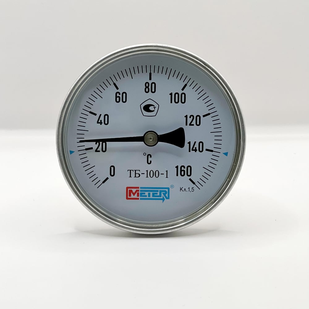 Термометр МЕТЕР ТБ-100-1 T=0..160 С L=160мм кл.1.5, с латун.гильзой G1 ...