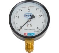 Манометр МЕТЕР ДМ 02-100-1-G Р=0..4 бар G1/2 кл.1.5 701