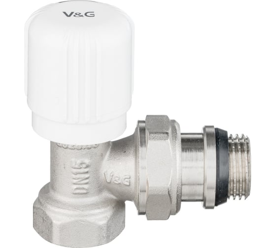 Радиаторный клапан VALOGIN 1/2 ручной регулировки, угловой VG-601201