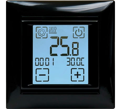 Термостат сенсорный программируемый черный SPYHEAT SDF-421H (черный)