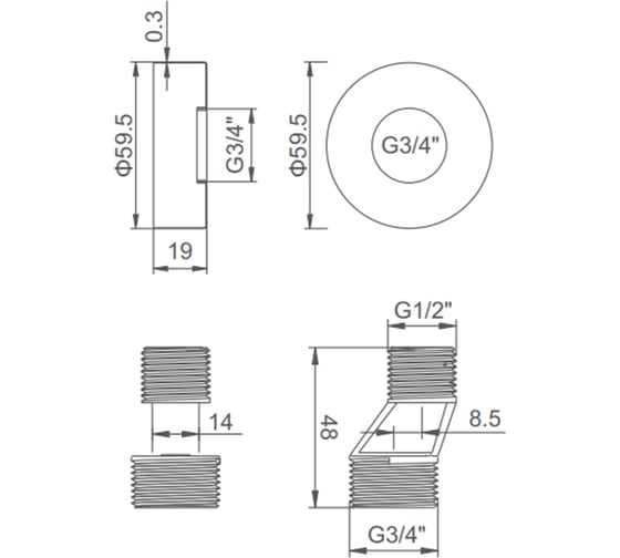 Монтажный набор эксцентриков Gerhans K40502