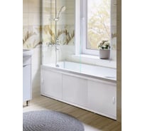Экран пластиковый под ванну Alavann Elegant 170 см, белый, раздвижной на алюминиевом профиле, 3 дверцы ALV0929001
