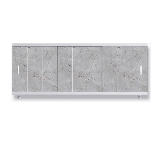 Экран пластиковый под ванну Alavann Elegant 170 см, каспий коричневый, раздвижной на алюминиевом профиле, 3 дверцы ALV0929009 1