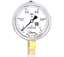 Манометр Физтех ДМ8008-ВУф 0-1 МПа, кт.1.0, d.100, IP54, M20x1.5 РШ ВуГл 4687205454614