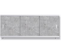 Экран пластиковый под ванну Alavann Respect 170 см, каспий коричневый, раздвижной на пластиковом профиле, 3 дверцы ALV0933009