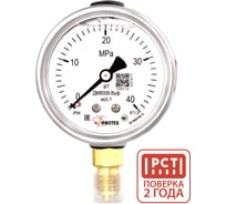 Манометр виброустойчивый Физтех ДМ8008-ВУф исп 1 0-40 МПа кт.1,5 d.63 IP54 M12x1,5 РШ, Глицерин 4687205449948