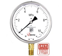 Манометр виброустойчивый Физтех ДМ8008-ВУф исп 2 0-10 МПа кт.1,0 d.160 IP54 M20x1,5 РШ, Силикон 4687205455222