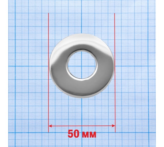 Чашка декоративная отражатель MasterProf 1/2", 50x20x5 мм, цилиндр, нержавеющая сталь, хром, 2 шт ТД.030805.2