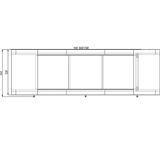 Экран под ванну Mixline МДФ купе 1600 мм., белый ВИД 2 534651