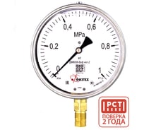 Манометр виброустойчивый Физтех ДМ8008-ВУф исп 2 0-1 МПа кт.1,0 d.160 IP54 M20x1,5 РШ, Силикон 4687205455178