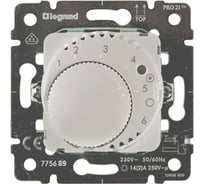 Термостат Legrand Galea Life для тёплых полов 220 В~ лицевая панель Aluminium 775689