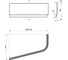 Передняя панель Ravak CHROME 170x105, белая, левая CZA3100A00 2