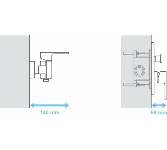 Рабочее тело смесителя скрытого монтажа RAVAK R-box RB 070.50 X070074 00000031200