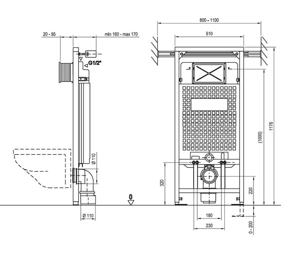 Держатель для монтажного блока Ravak G, X01460, X01460 00000048084