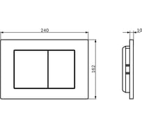 Клавиша для инсталляции AM.PM ErgoFit S пластик, хром глянцевый I090251