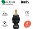 Кран-букса для смесителя IDDIS керамика, пластик, 90°, 20 зубцов, G1/2", h=53 мм 998PP531SM 4