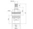 Кран-букса для смесителя IDDIS керамика, пластик, 90°, 20 зубцов, G1/2", h=53 мм 998PP531SM 8