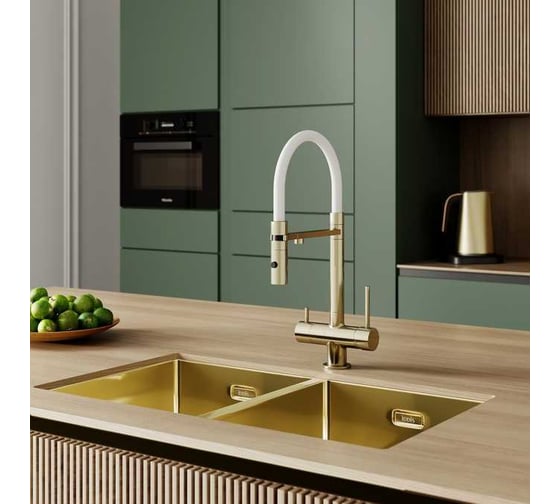 Сменный гибкий шланг для смесителя IDDIS Kitchen Line силикон, цвет белый FSPWH00i59