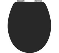 Cиденье для унитаза Wirquin Black Touch ЧЕРНЫЙ БАМБУК микролифт, крепления, нержавеющая сталь 420722853