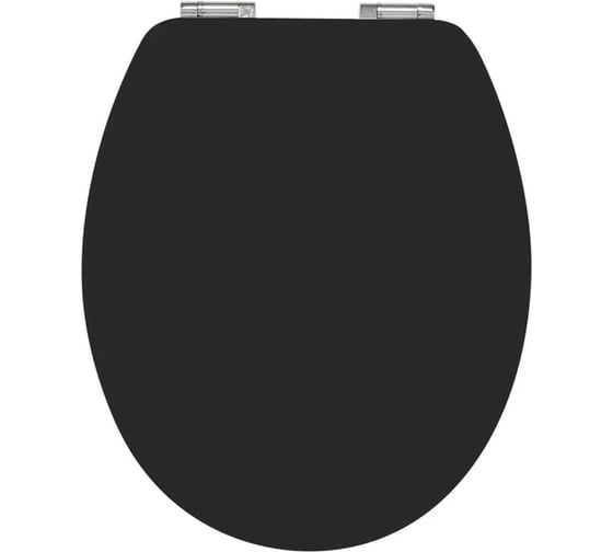 Cиденье для унитаза Wirquin Black Touch ЧЕРНЫЙ БАМБУК микролифт, крепления, нержавеющая сталь 420722853