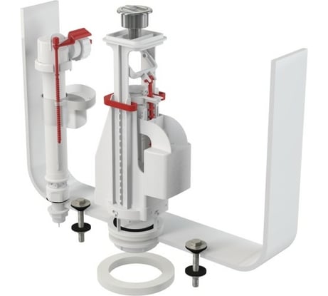 Арматура для бачка Alcadrain набор, 2 режима SA08AS 1/2" CHROM 023-4549