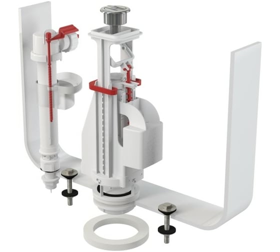 Арматура для бачка Alcadrain набор, 2 режима SA08AS 1/2" CHROM 023-4549