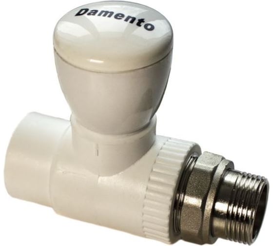 Вентиль для радиатора Damento прямой 25x3/4" белый (5/90) 013765 1