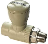 Вентиль для радиатора Damento прямой 25x3/4" серый (5/90) 013769