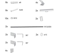 Крепление панели Ravak 10°, Be Happy II, Chrome L/R B28100000N 00000018089