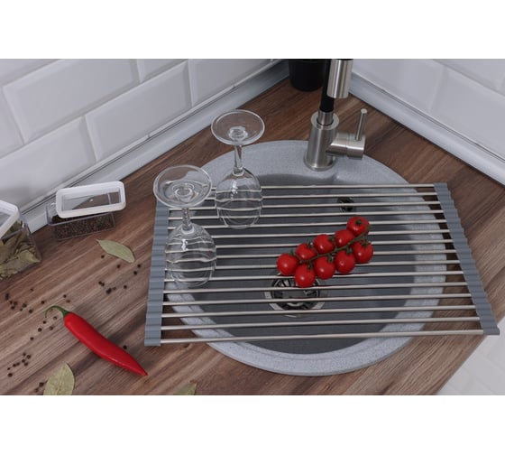 Ролл-мат Alcora гибкий, 470х270 мм, Grey silicone 3049033G