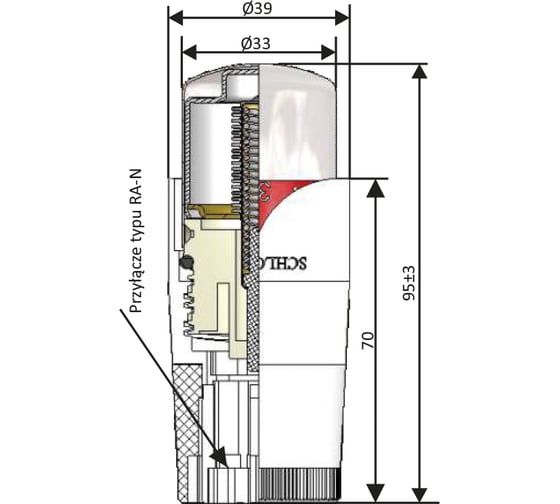 Термостатическая головка SCHLOSSER BRILLANT DZ RAL 9005 600500027