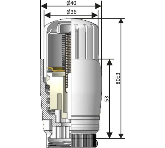 Термостатическая головка SCHLOSSER C Diamant M28x1.5 C 600100003
